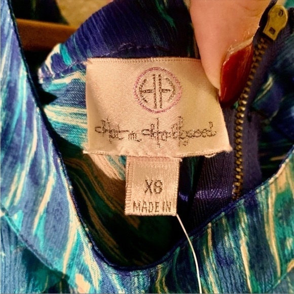 NWT Teal Blue Blouse XS Hot in Hollywood Cold Shoulder Layered Bell Sleeves - Picture 7 of 16